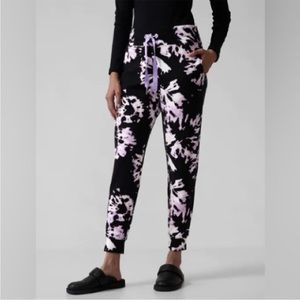 ATHLETA Balance Printed Jogger Willow Elfin Purple, NWT, Size XXS